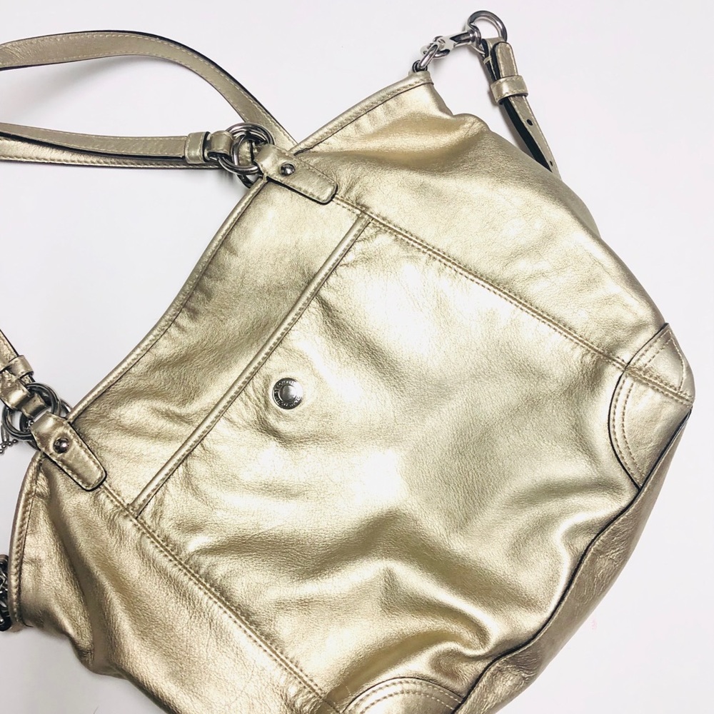 Coach Gold Leather Bag - Picture 3 of 4